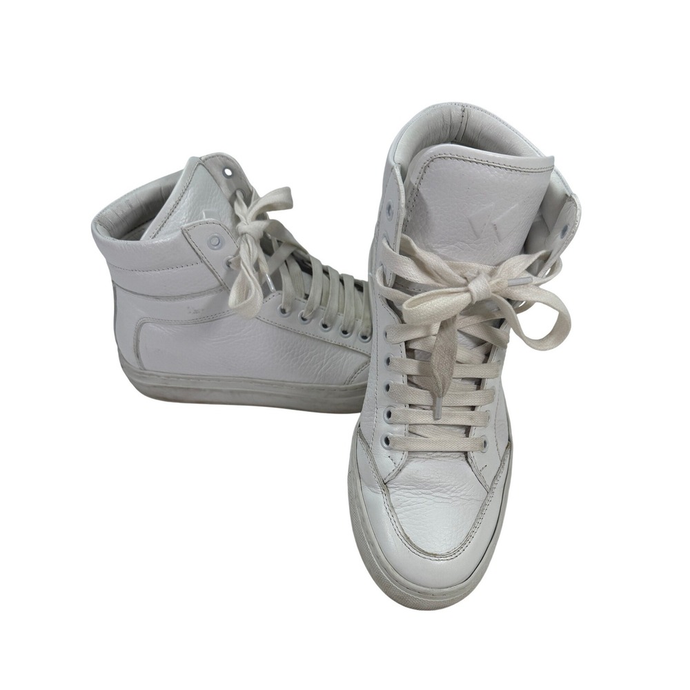 KOIO High Top Sneakers White Leather Italy Size 7.5 8 EU 38 90s Streetwear